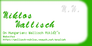 miklos wallisch business card